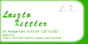 laszlo kittler business card